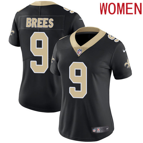 2019 Women New Orleans Saints #9 Brees black Nike Vapor Untouchable Limited NFL Jersey->women nfl jersey->Women Jersey